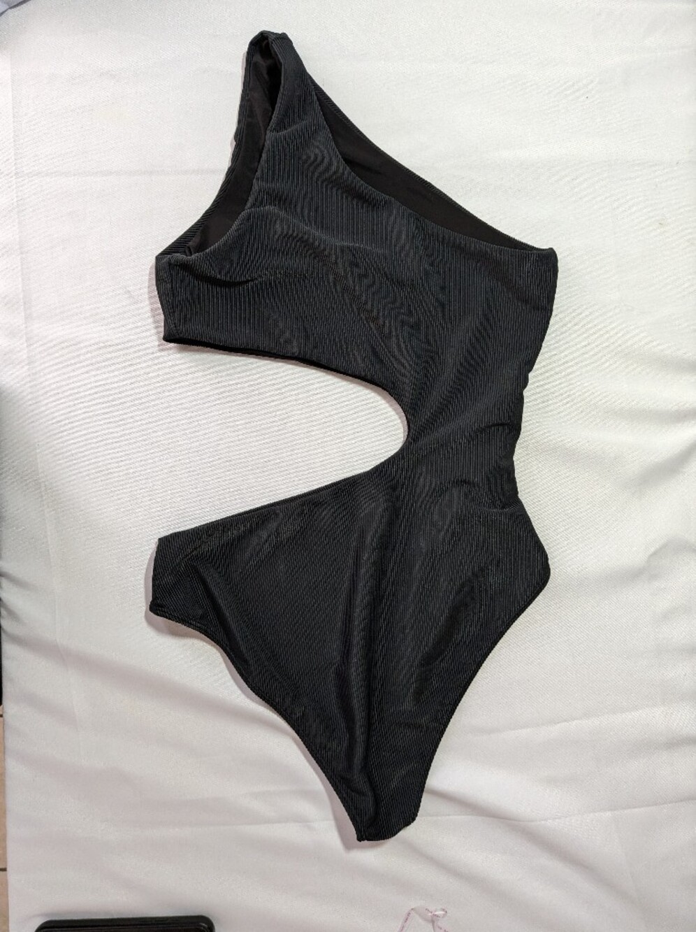 Beach Riot Celine One-Shoulder Cutout One-Piece Swimsuit in Black | Size Large - Picture 5 of 6